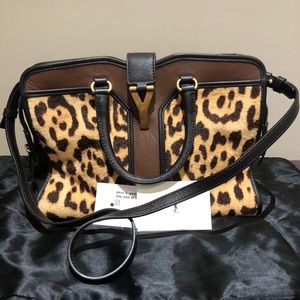 YSL Saint Laurent Cabas Chyc Pony Hair Satchel Bag